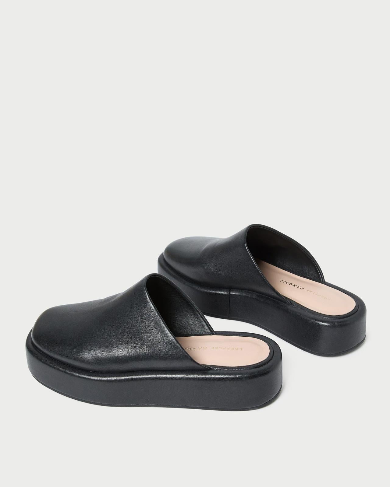 Loeffler Randall Haven Black Leather Mule | Women Flats &amp; Loafers
