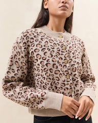 Loeffler Randall Idris Leopard Cardigan L Sweaters &amp; Knits L Apparel | Women Knitwear