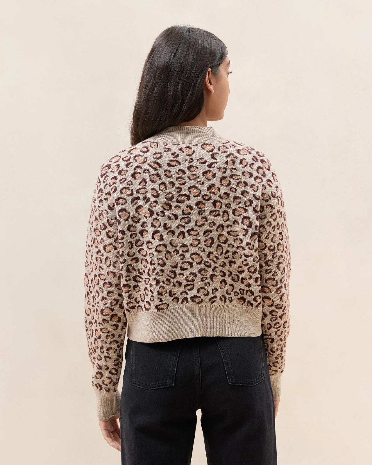 Loeffler Randall Idris Leopard Cardigan L Sweaters &amp; Knits L Apparel | Women Tops