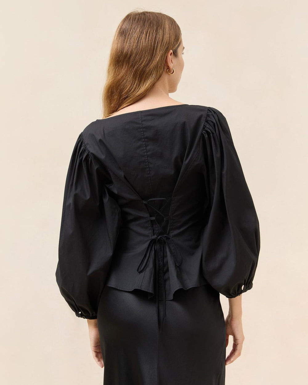 Loeffler Randall Isa Black Blouse | Women Tops