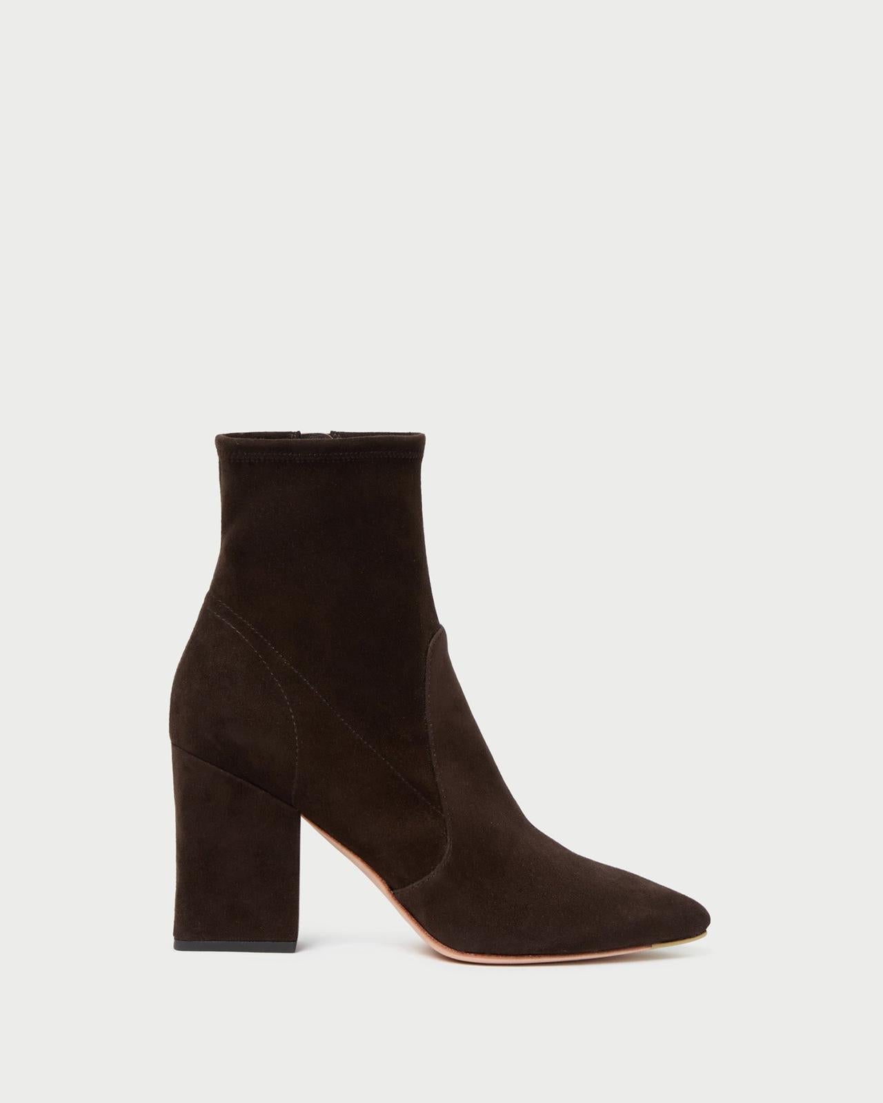 Loeffler Randall Isla Brown Suede Slim Bootie | Women Boots