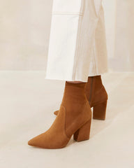 Loeffler Randall Isla Cacao Suede Slim Ankle Bootie L Ankle Boots L Footwear | Women Boots