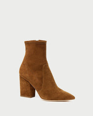 Loeffler Randall Isla Cacao Suede Slim Ankle Bootie L Ankle Boots L Footwear | Women Boots