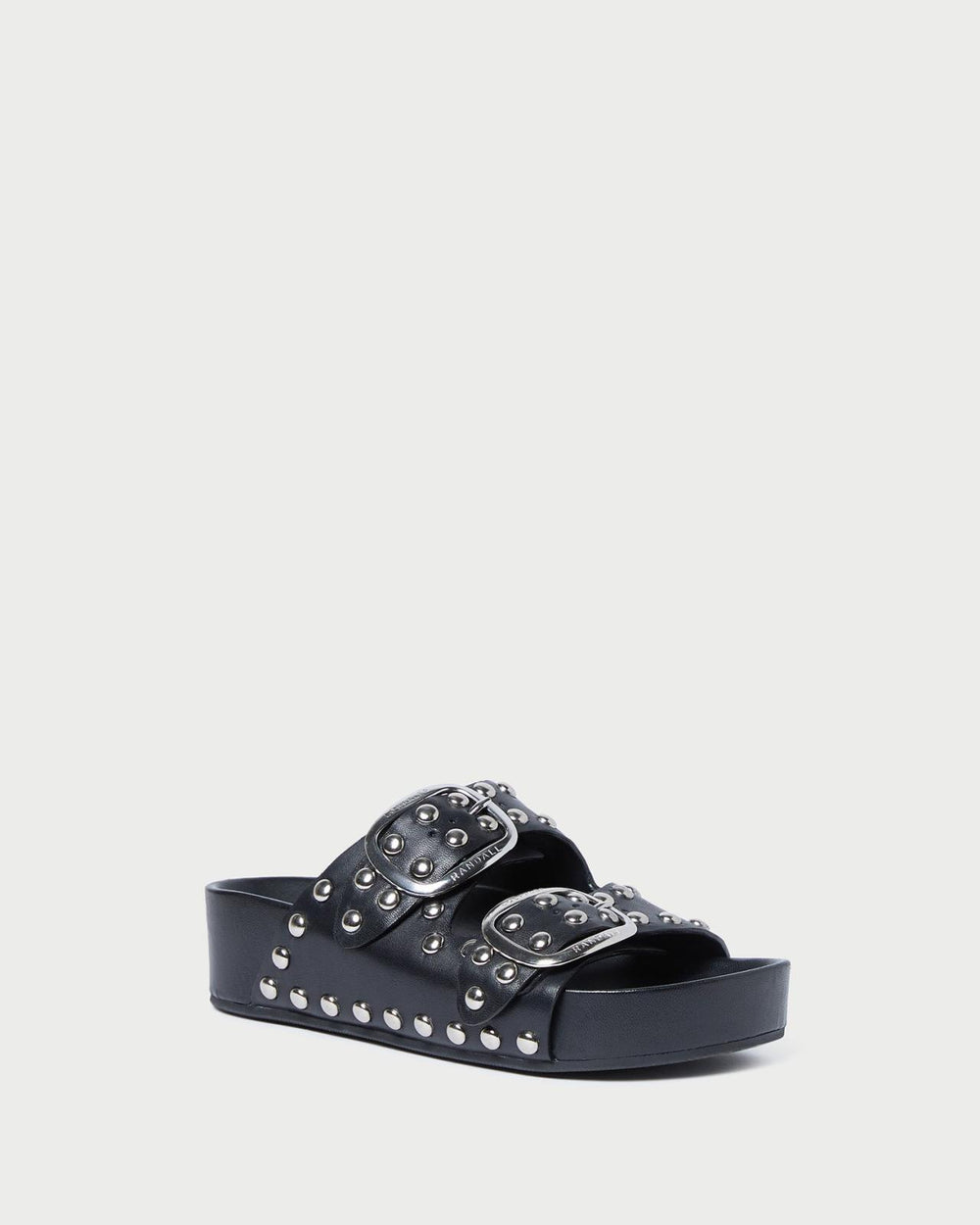 Loeffler Randall Jack Black Studded Sandal I Flat Sandals I Footwear | Women Flat Sandals