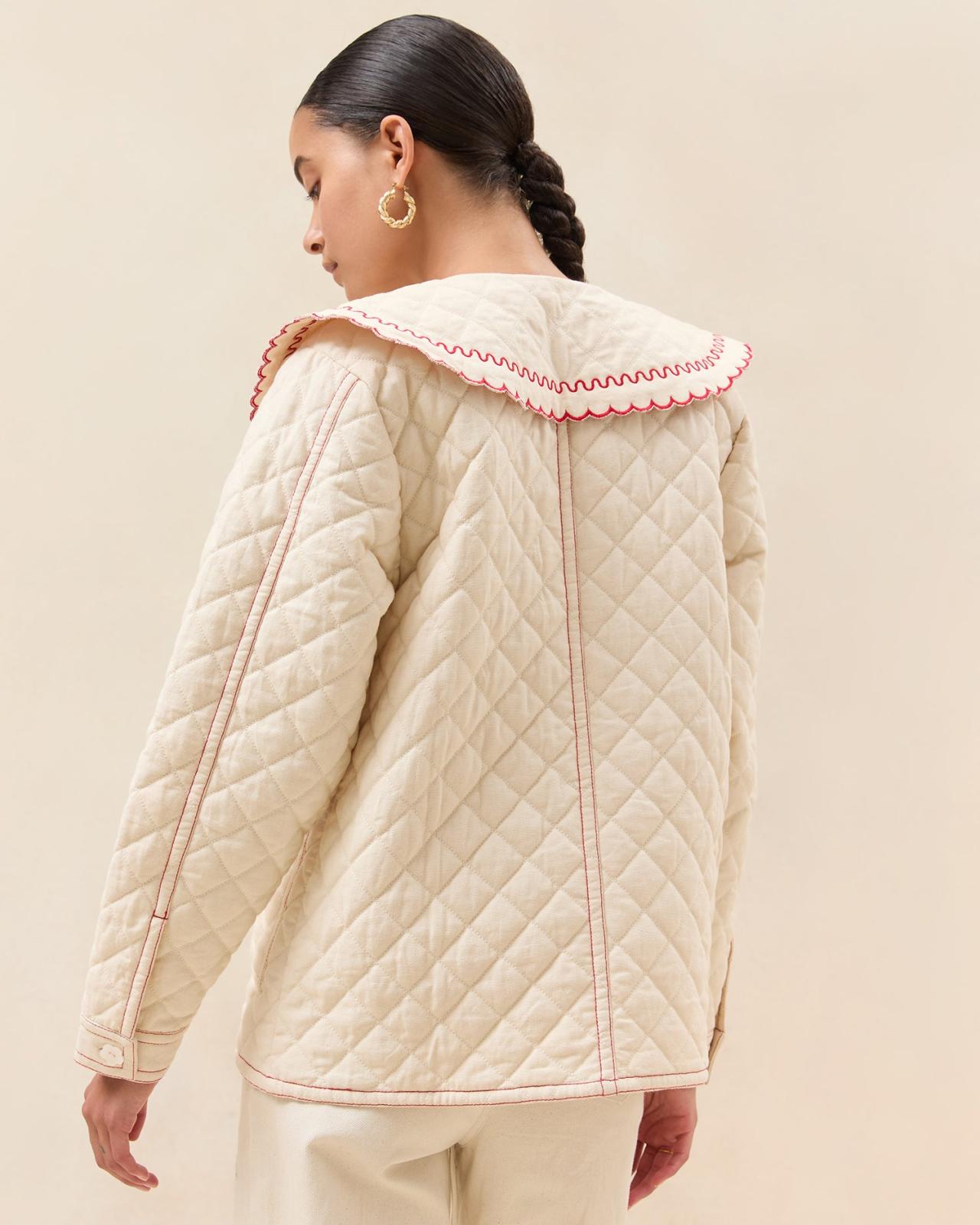 Loeffler Randall James Natural/Poppy Workwear Jacket L Outerwear L Apparel | Women Outerwear