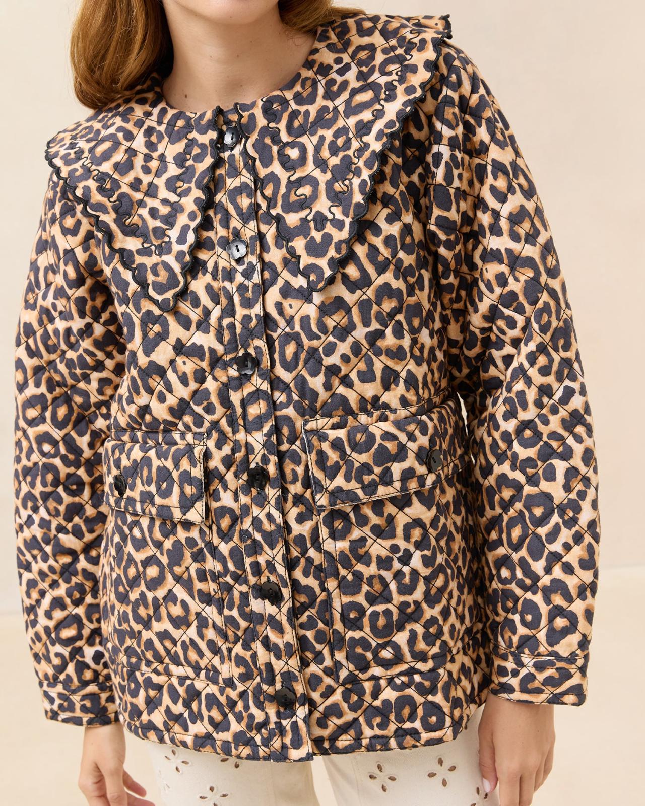 Loeffler Randall James Watercolor Leopard Workwear Jacket | Women Outerwear