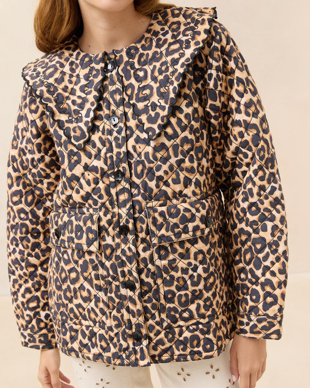 Loeffler Randall James Watercolor Leopard Workwear Jacket | Women Outerwear