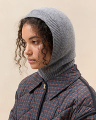 Loeffler Randall Jimi Grey Cashmere Balaclava | Women Soft Accessories