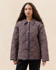 Loeffler Randall Joely Navy/Rust Quilted Jacket | Women Outerwear