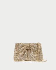 Loeffler Randall Jolene Gold Diamanté Bow Clutch L Clutches L Handbags | Women Clutches