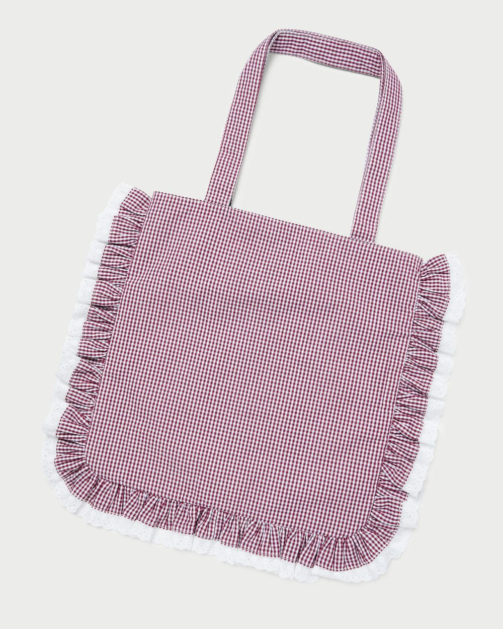 Loeffler Randall Justine Maroon Ruffle Tote | Women Totes