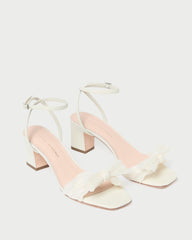 Loeffler Randall Kimora Pearl Pleated Bow Heel I Heeled Sandals I Footwear | Women Heeled Sandals