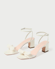 Loeffler Randall Kimora Pearl Pleated Bow Heel I Heeled Sandals I Footwear | Women Heeled Sandals