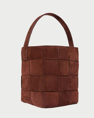Loeffler Randall Laith Espresso Woven Bucket Bag | Women Shoulder Bags