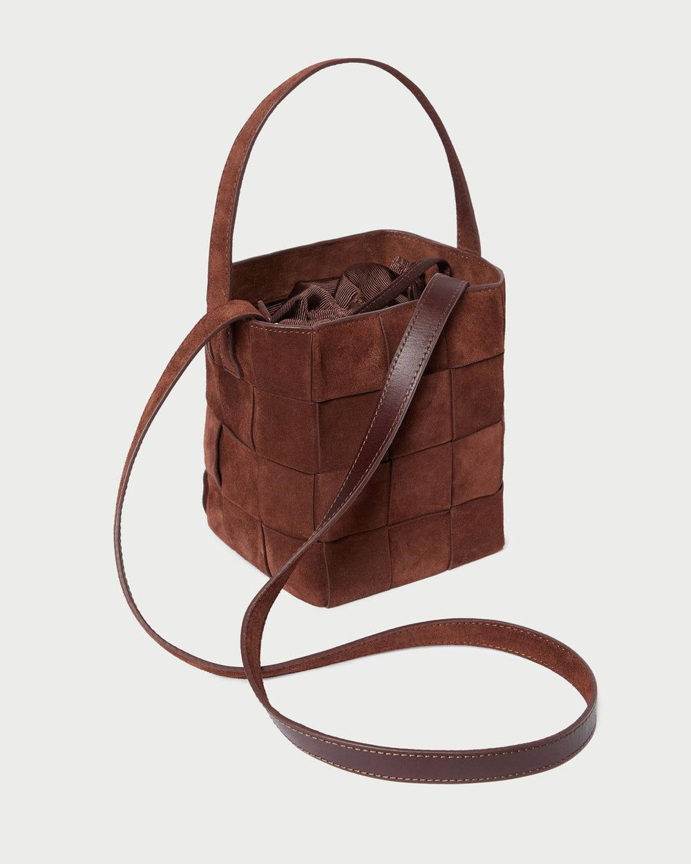 Loeffler Randall Laith Espresso Woven Bucket Bag | Women Shoulder Bags