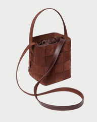Loeffler Randall Laith Espresso Woven Bucket Bag | Women Shoulder Bags