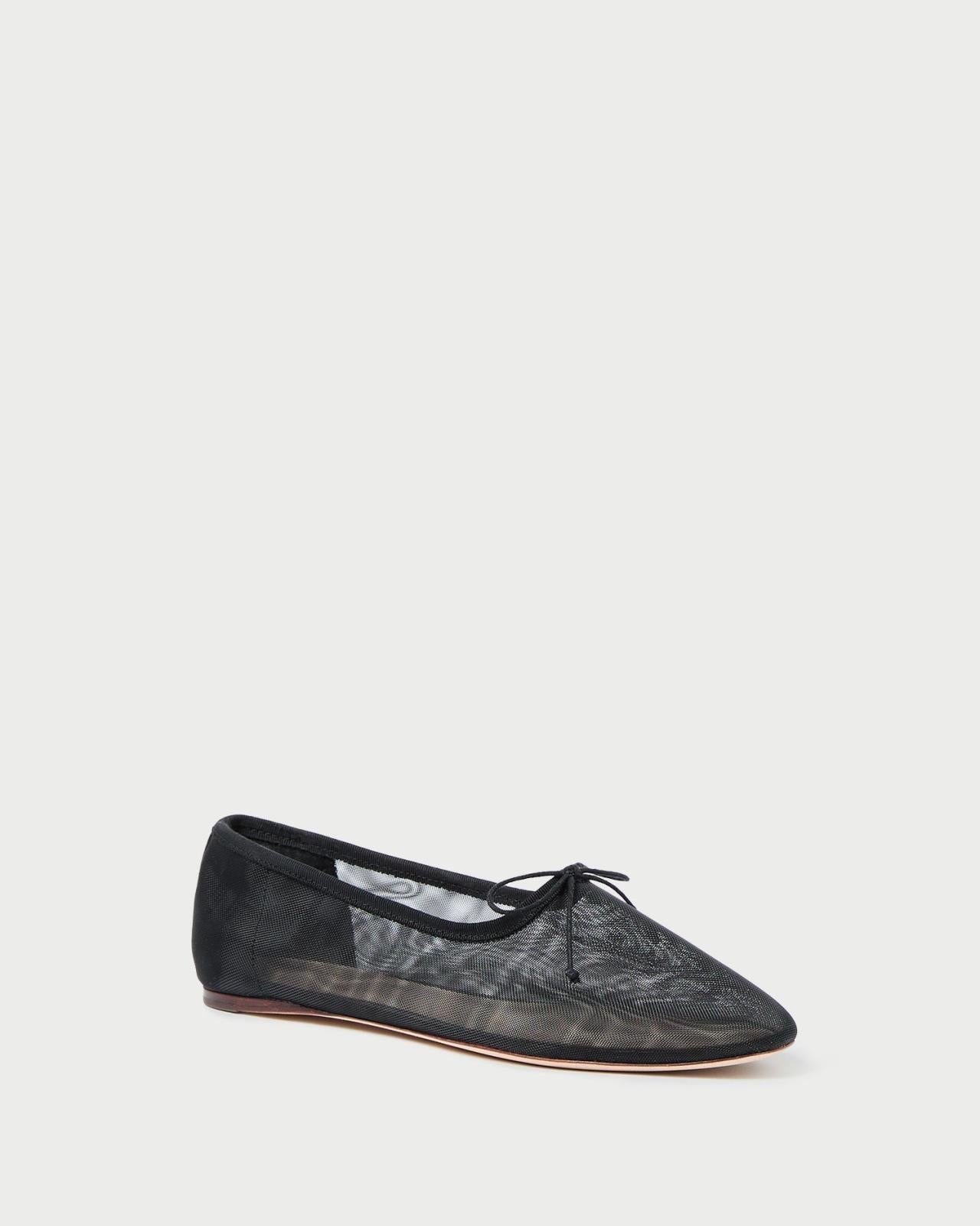 Loeffler Randall Landon Black Mesh Ballet Flat L Flats L Footwear | Women Flats &amp; Loafers