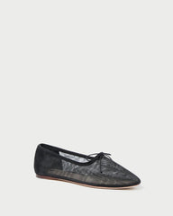 Loeffler Randall Landon Black Mesh Ballet Flat L Flats L Footwear | Women Flats &amp; Loafers