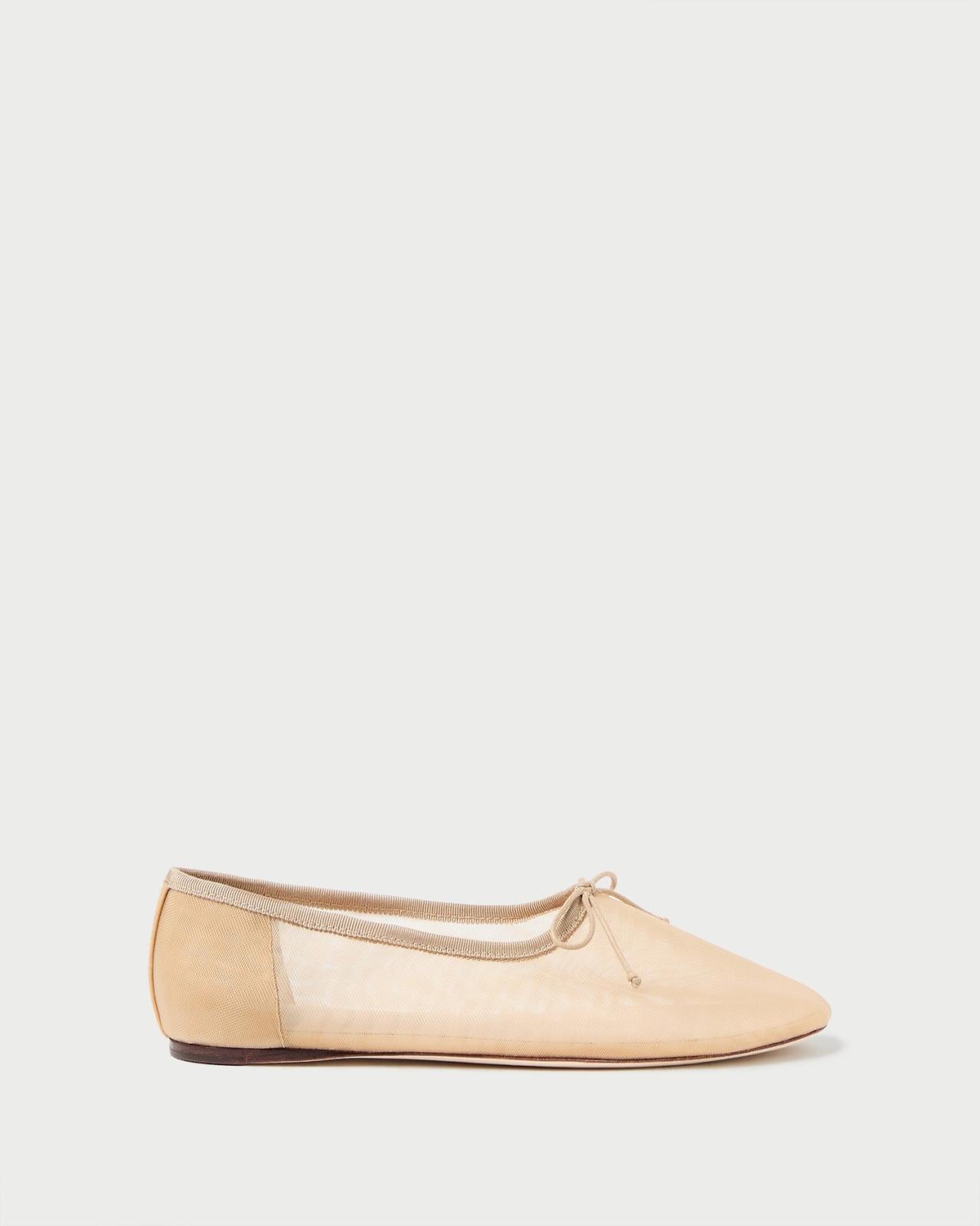 Loeffler Randall Landon Caramel Mesh Ballet Flat L Flats L Footwear | Women Flats &amp; Loafers