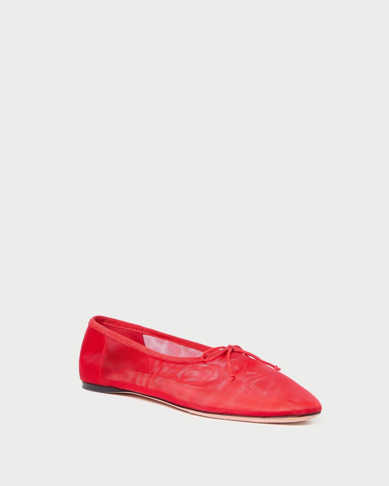 Loeffler Randall Landon Mesh Red Ballet Flat | Women Flats &amp; Loafers