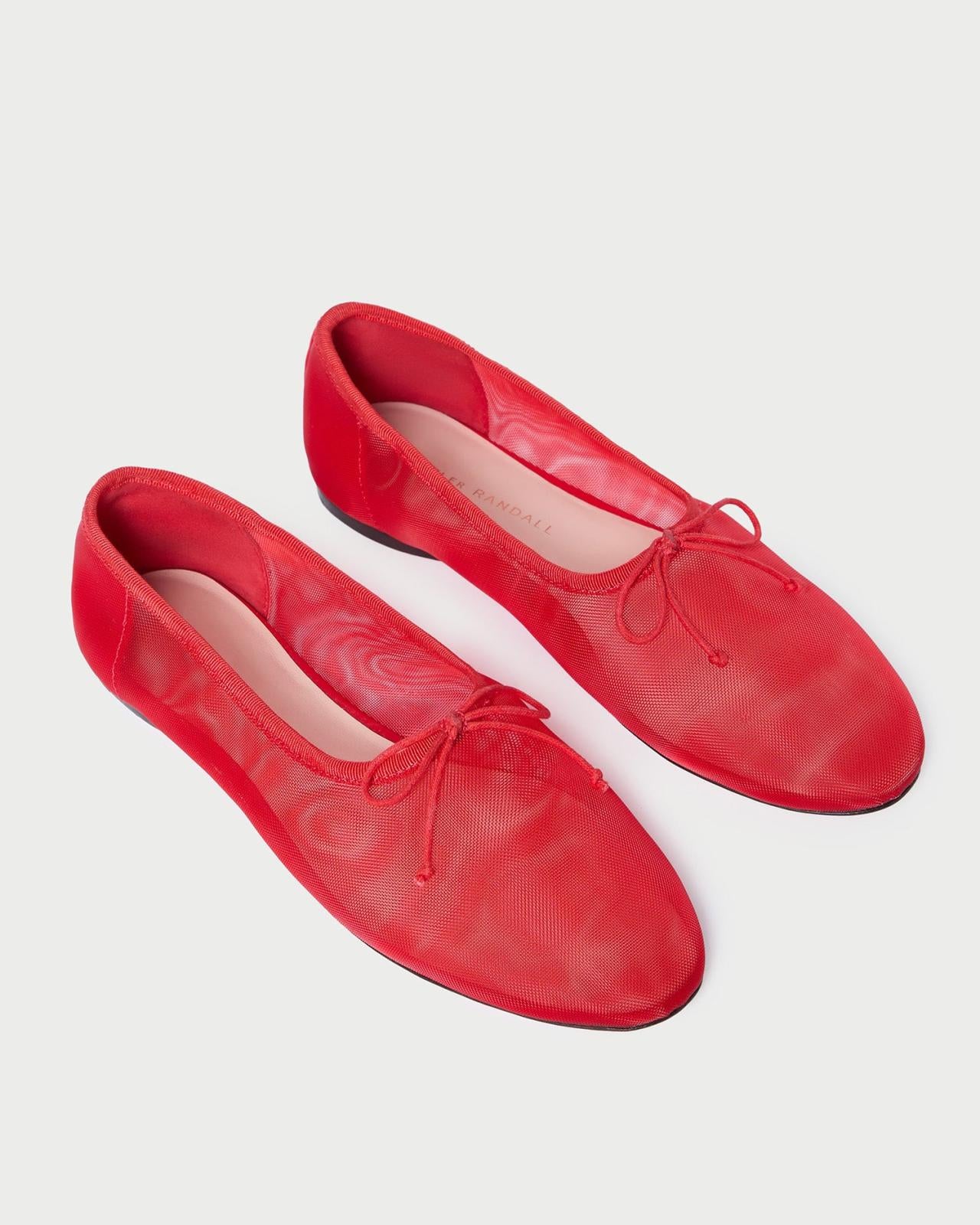 Loeffler Randall Landon Mesh Red Ballet Flat | Women Flats &amp; Loafers