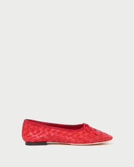Loeffler Randall Landry Red Woven Ballet Flat | Women Flats &amp; Loafers