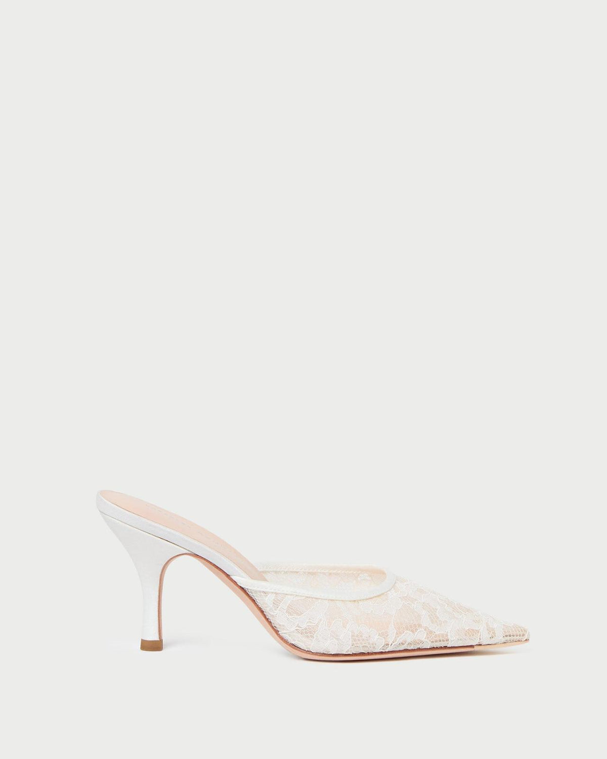 Loeffler Randall Layla White Lace Mule | Women Pumps &amp; Mules