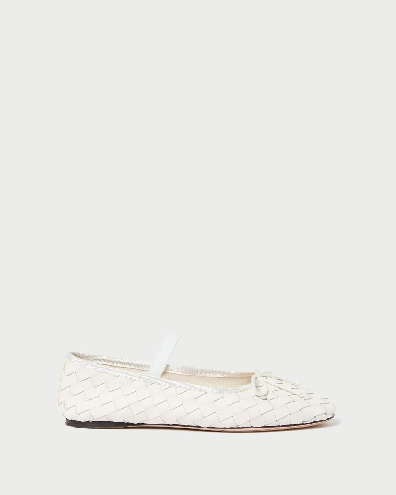 Loeffler Randall Leonie Cream Woven Ballet Flat I Flats I Footwear | Women Flats &amp; Loafers