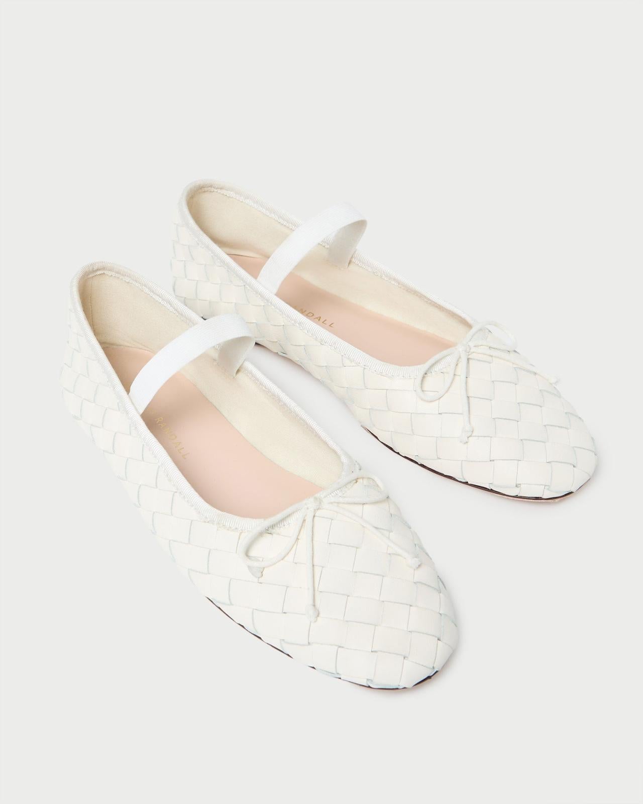 Loeffler Randall Leonie Cream Woven Ballet Flat I Flats I Footwear | Women Flats &amp; Loafers