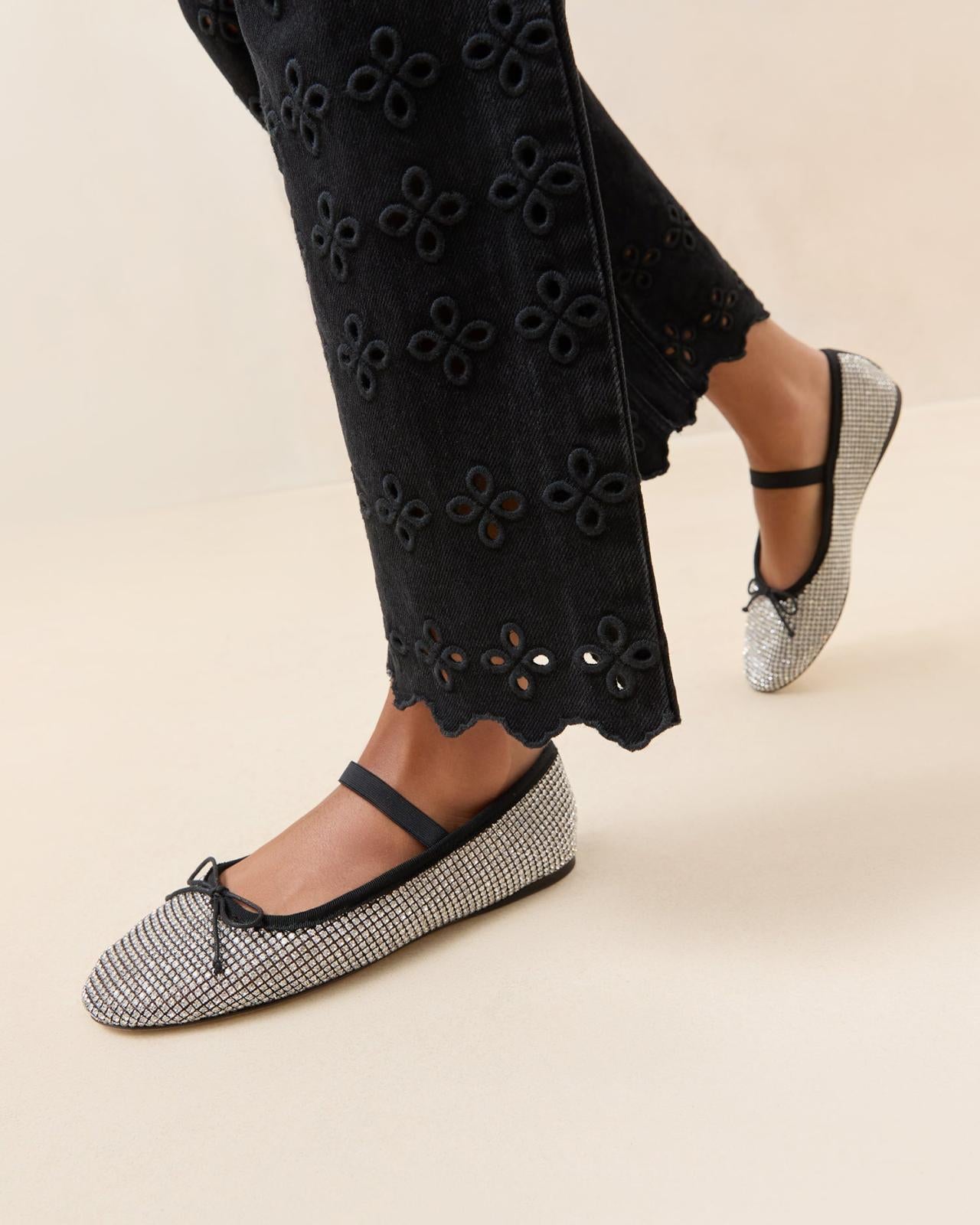 Loeffler Randall Leonie Crystal Ballet Flat | Women Flats &amp; Loafers