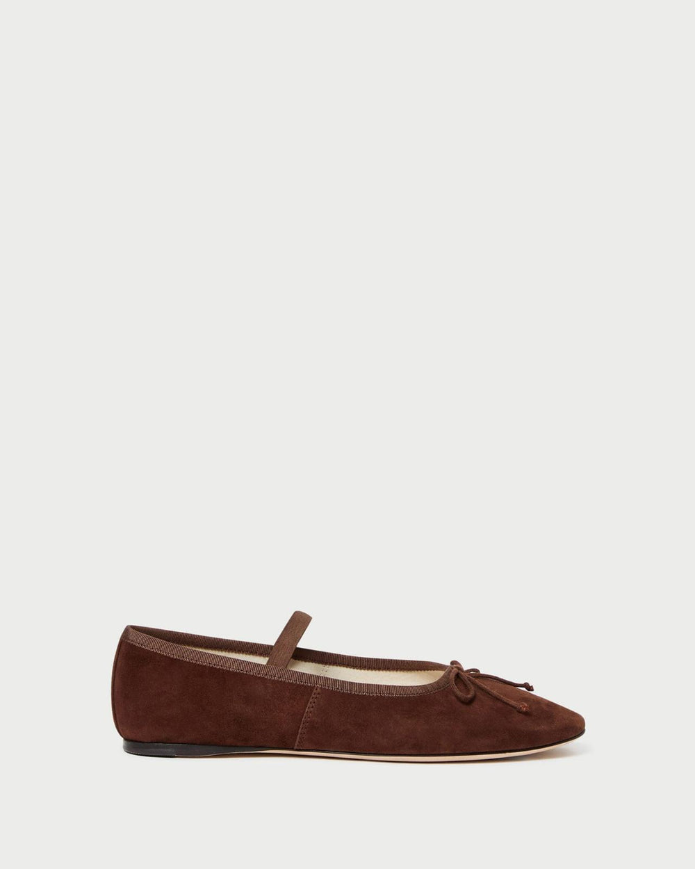 Loeffler Randall Leonie Espresso Suede Ballet Flat | Women Flats &amp; Loafers
