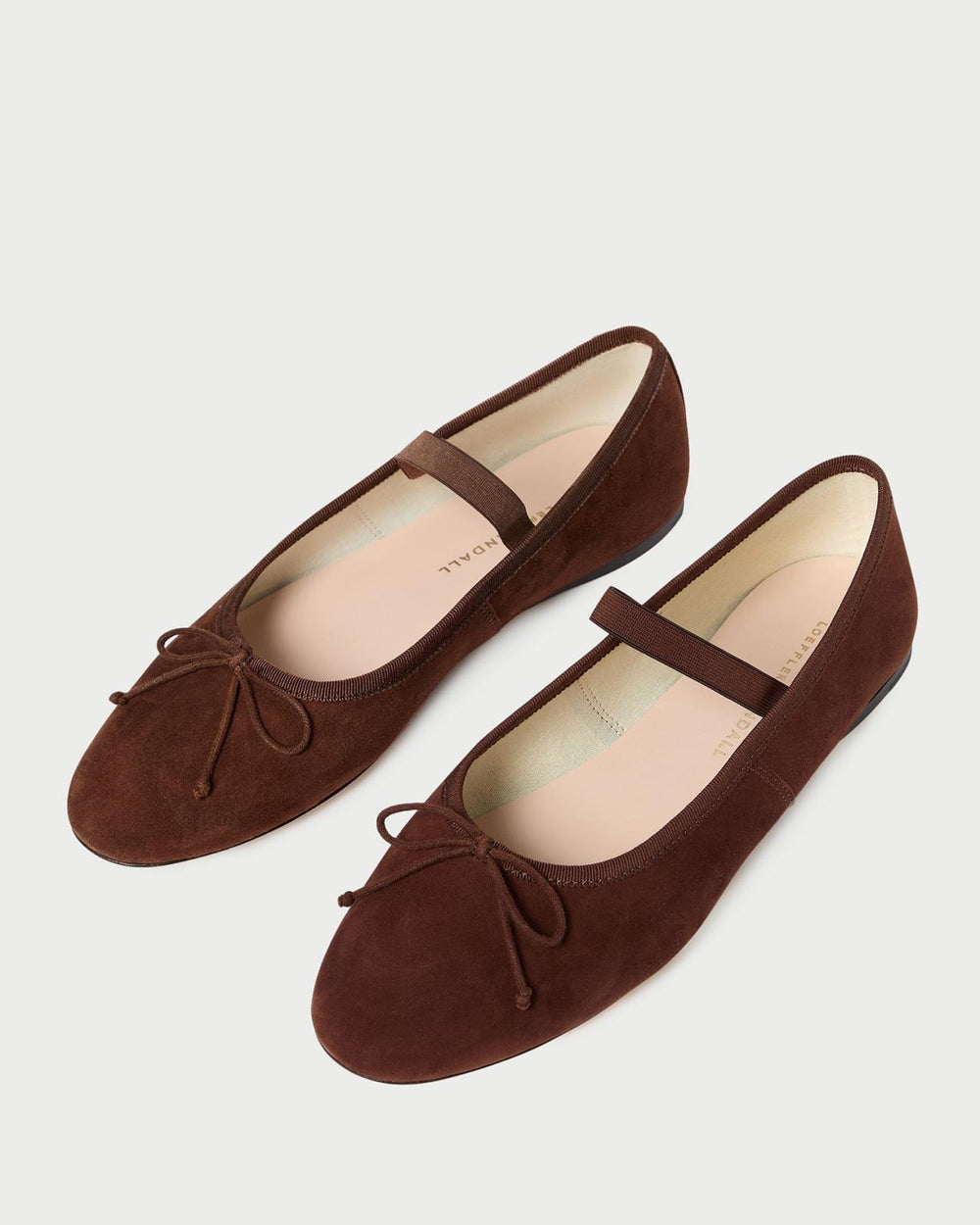 Loeffler Randall Leonie Espresso Suede Ballet Flat | Women Flats &amp; Loafers