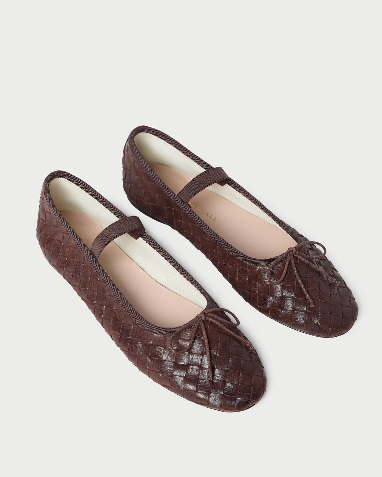 Loeffler Randall Leonie Espresso Woven Ballet Flat | Women Flats &amp; Loafers