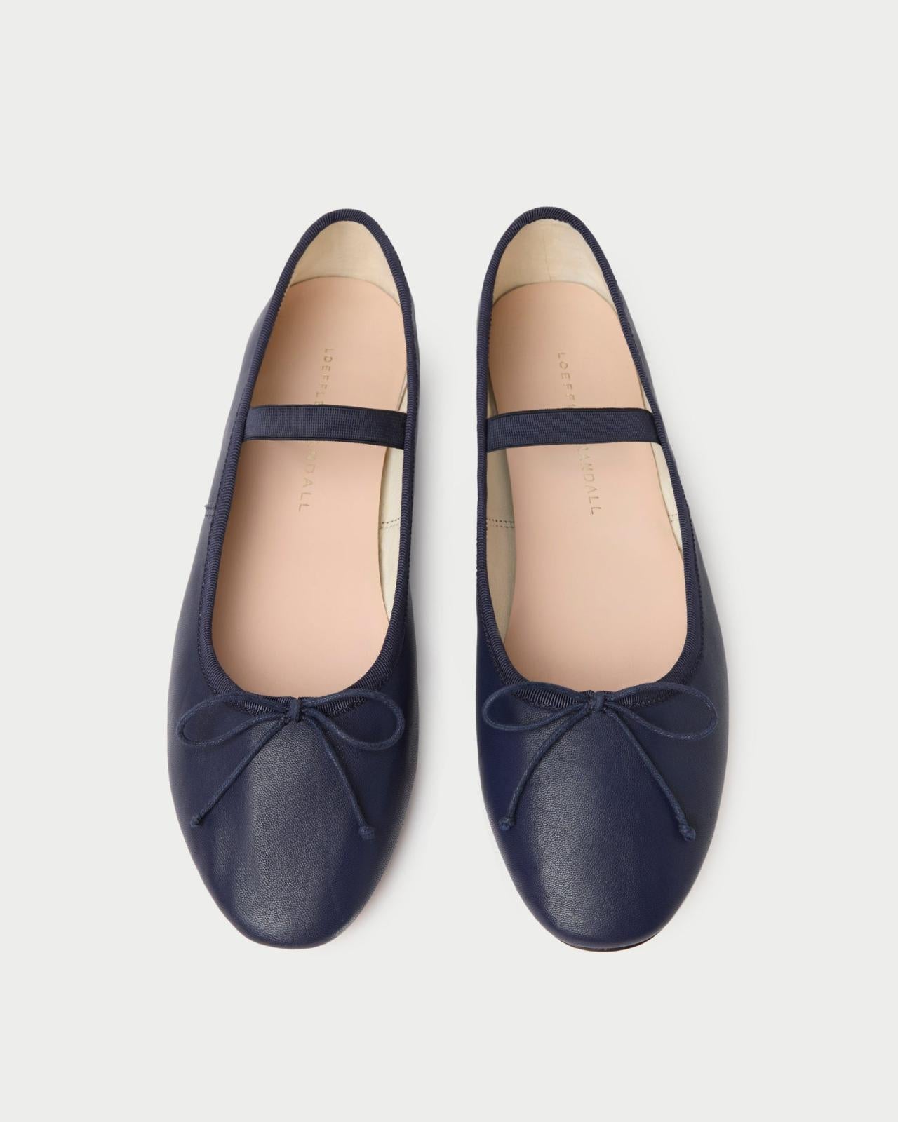 Loeffler Randall Leonie Navy Leather Ballet Flat L Flats L Footwear | Women Flats &amp; Loafers