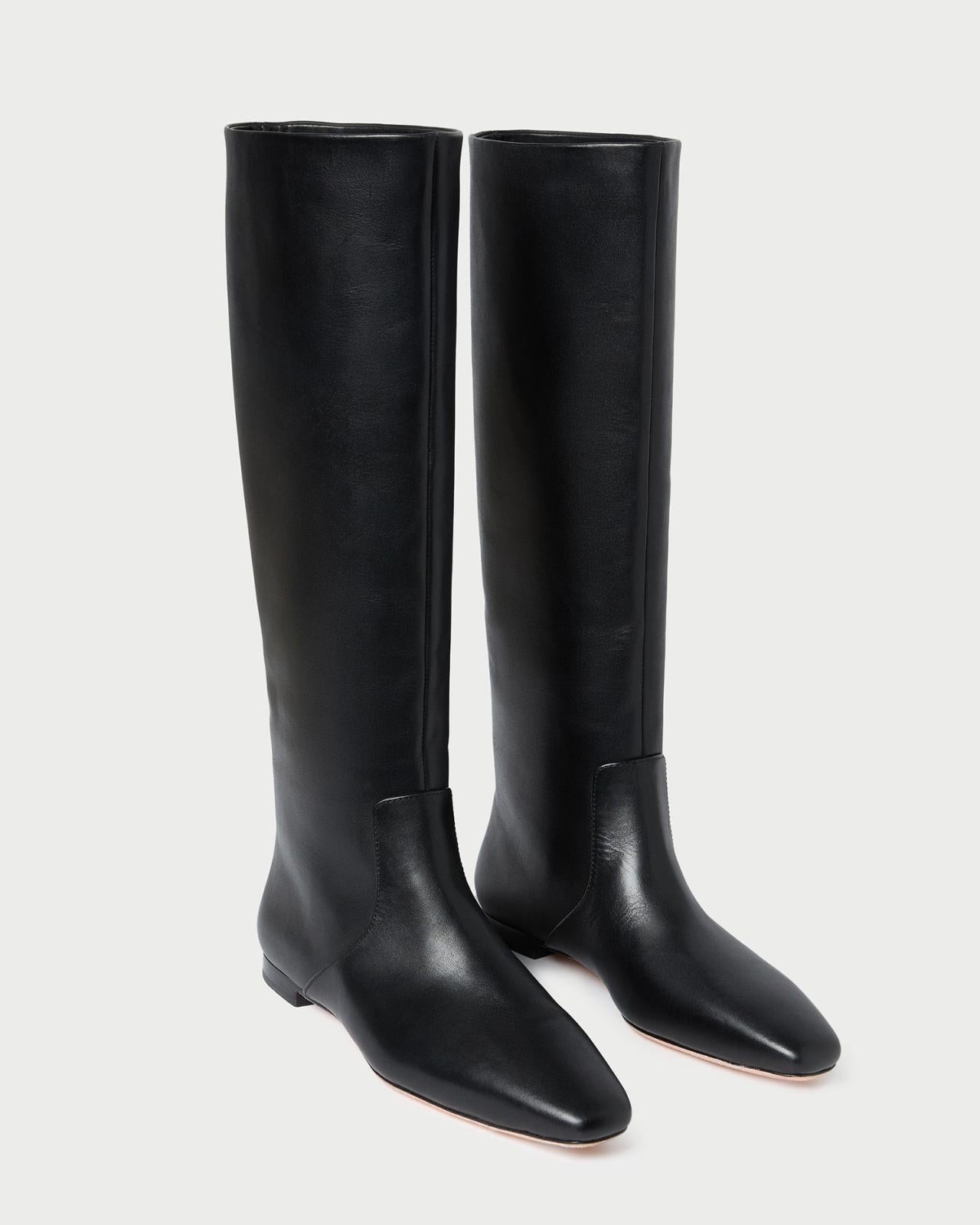 Loeffler Randall Lillian Black Leather Tall Boot | Women Boots