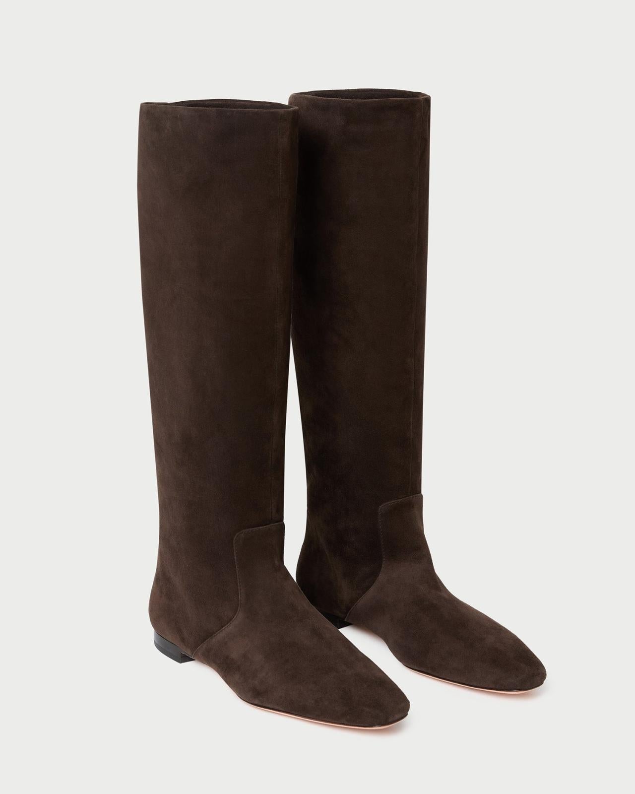Loeffler Randall Lillian Brown Suede Tall Boot | Women Boots