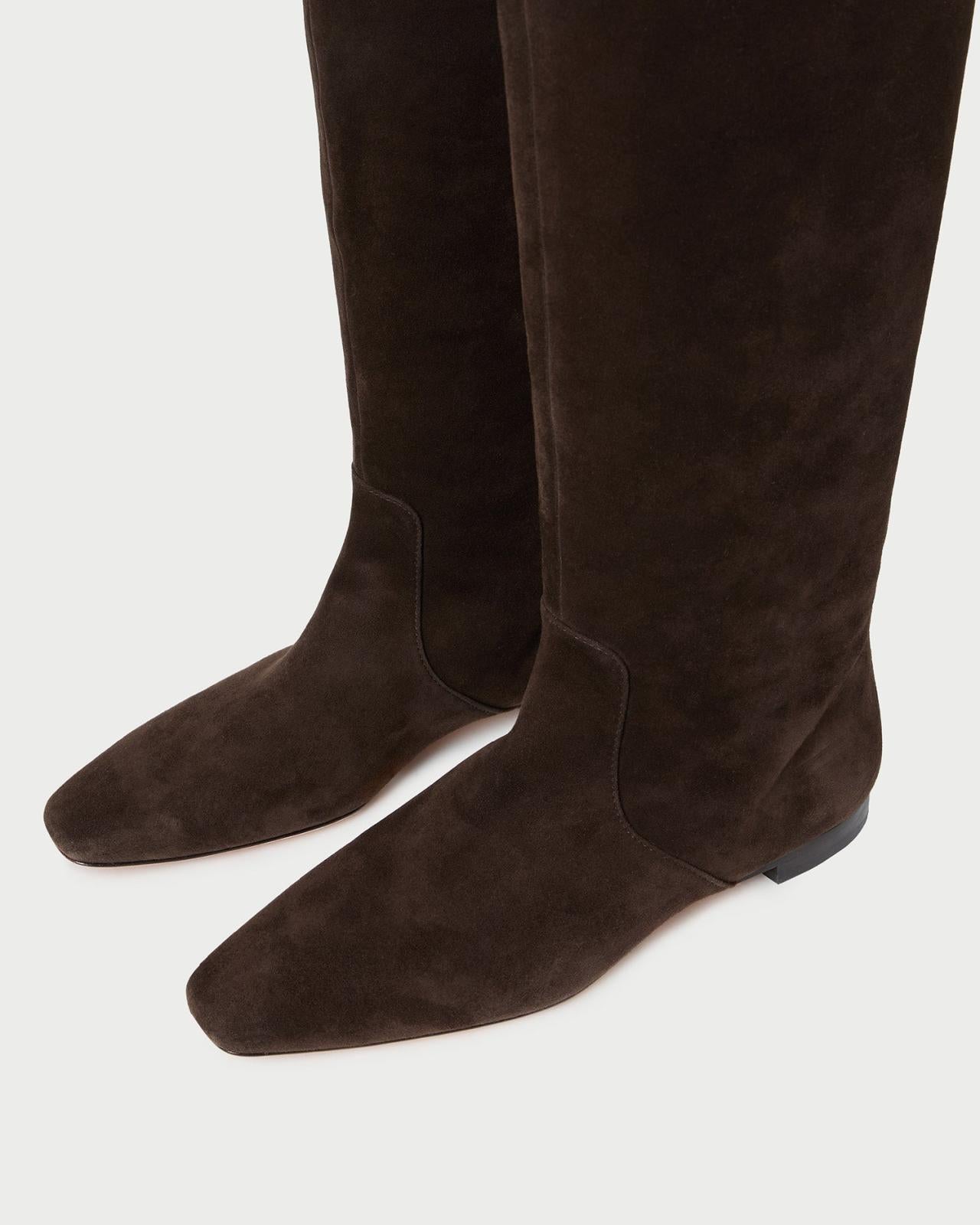 Loeffler Randall Lillian Brown Suede Tall Boot | Women Boots