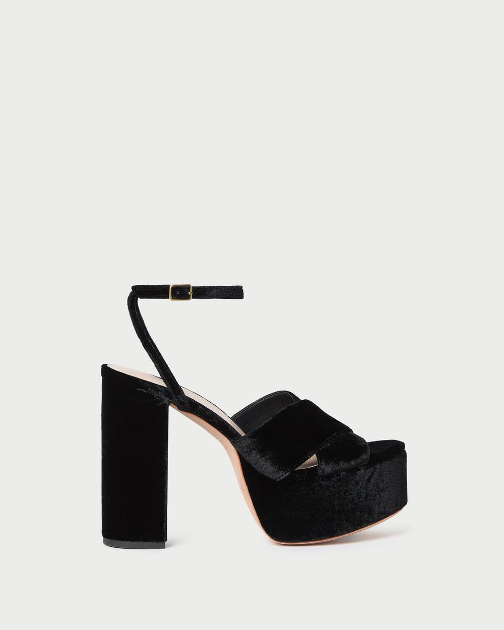Loeffler Randall Loretta Black Velvet Platform Sandal | Women Heeled Sandals