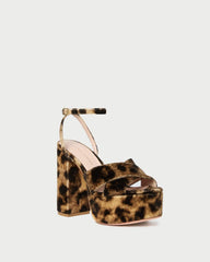 Loeffler Randall Loretta Leopard Velvet Platform Sandal | Women Heeled Sandals