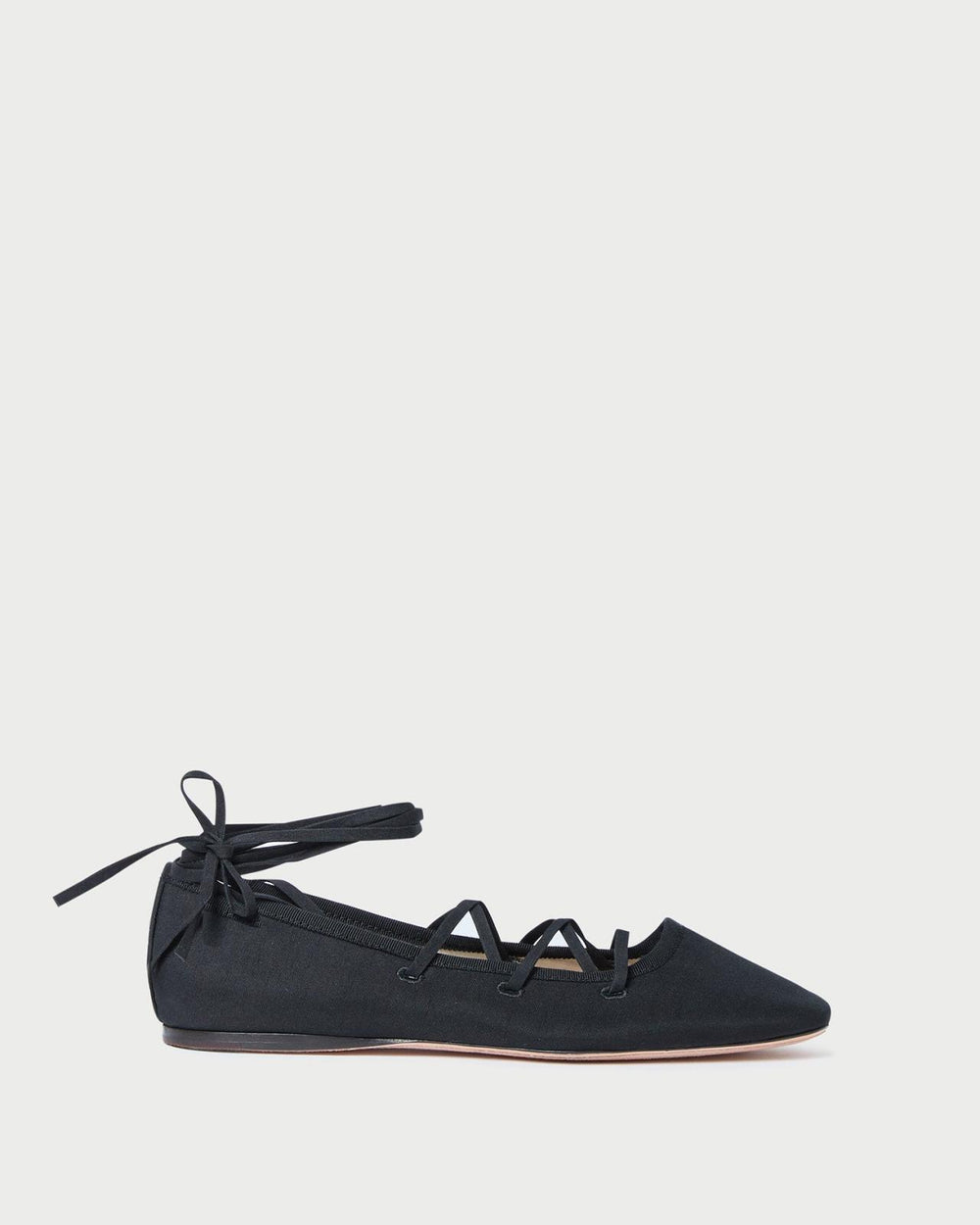 Loeffler Randall Louisa Black Lace-Up Ballet Flat | Women Flats &amp; Loafers