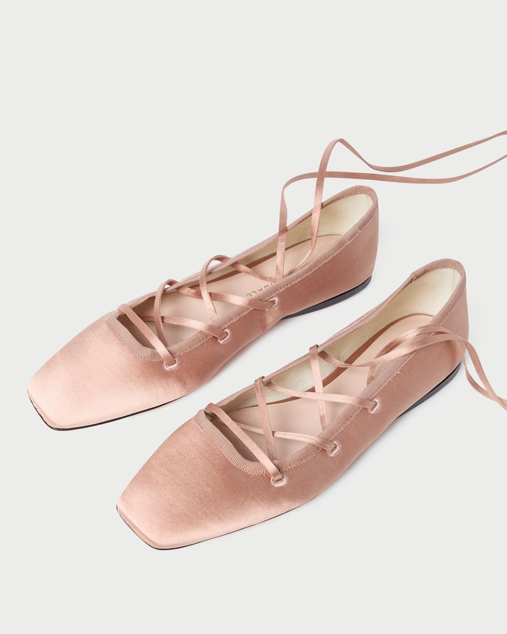 Loeffler Randall Louisa Blush Lace-Up Ballet Flat | Women Flats &amp; Loafers