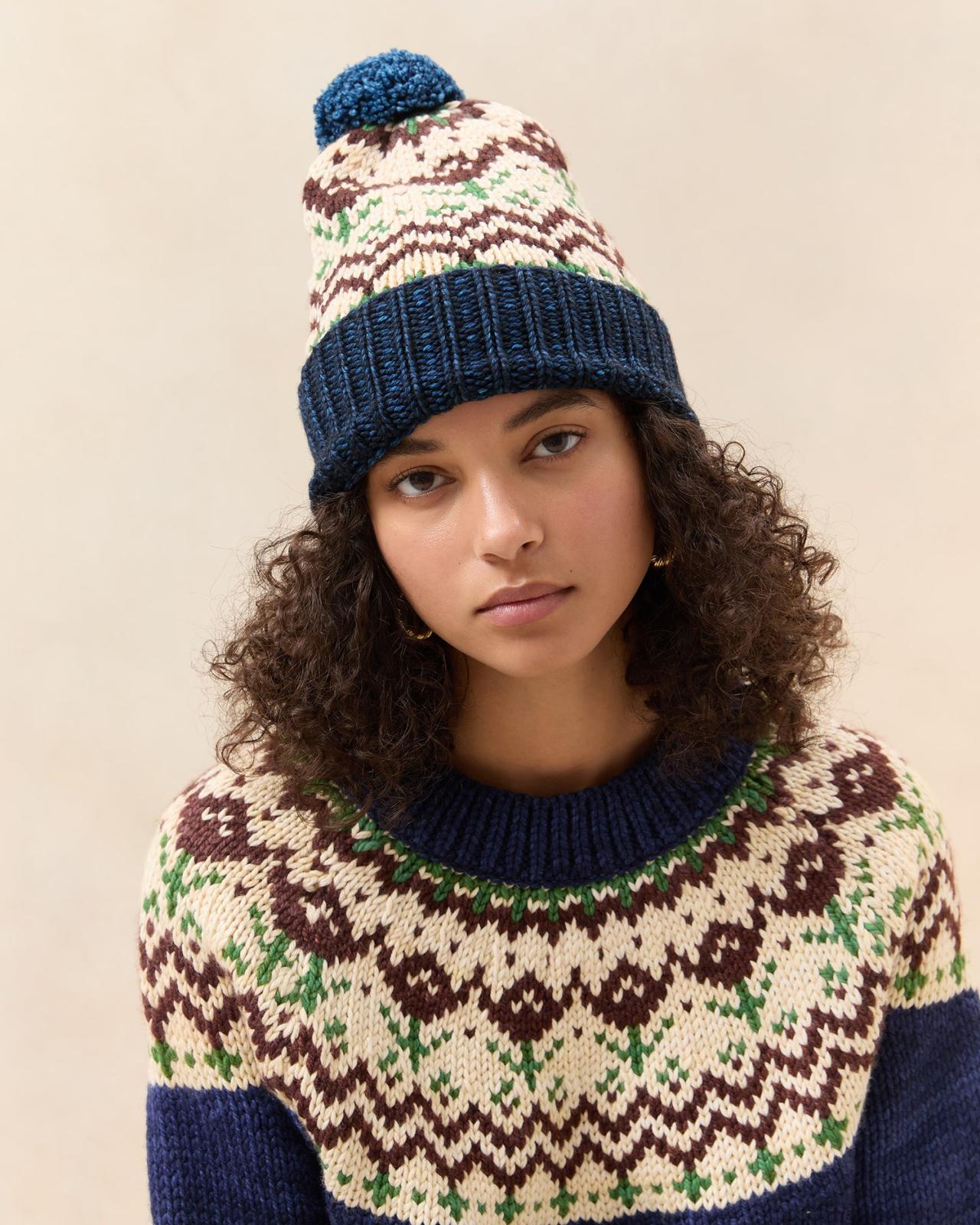 Loeffler Randall Macelyn Navy Tulip Beanie | Women Accessories