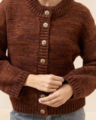 Loeffler Randall Maddie Brown Wool Cardigan | Women Knitwear