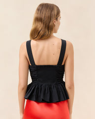 Loeffler Randall Mae Black Sleeveless Top | Women Tops