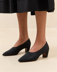 Loeffler Randall Maeve Black Moiré Low Pump | Women Pumps &amp; Mules