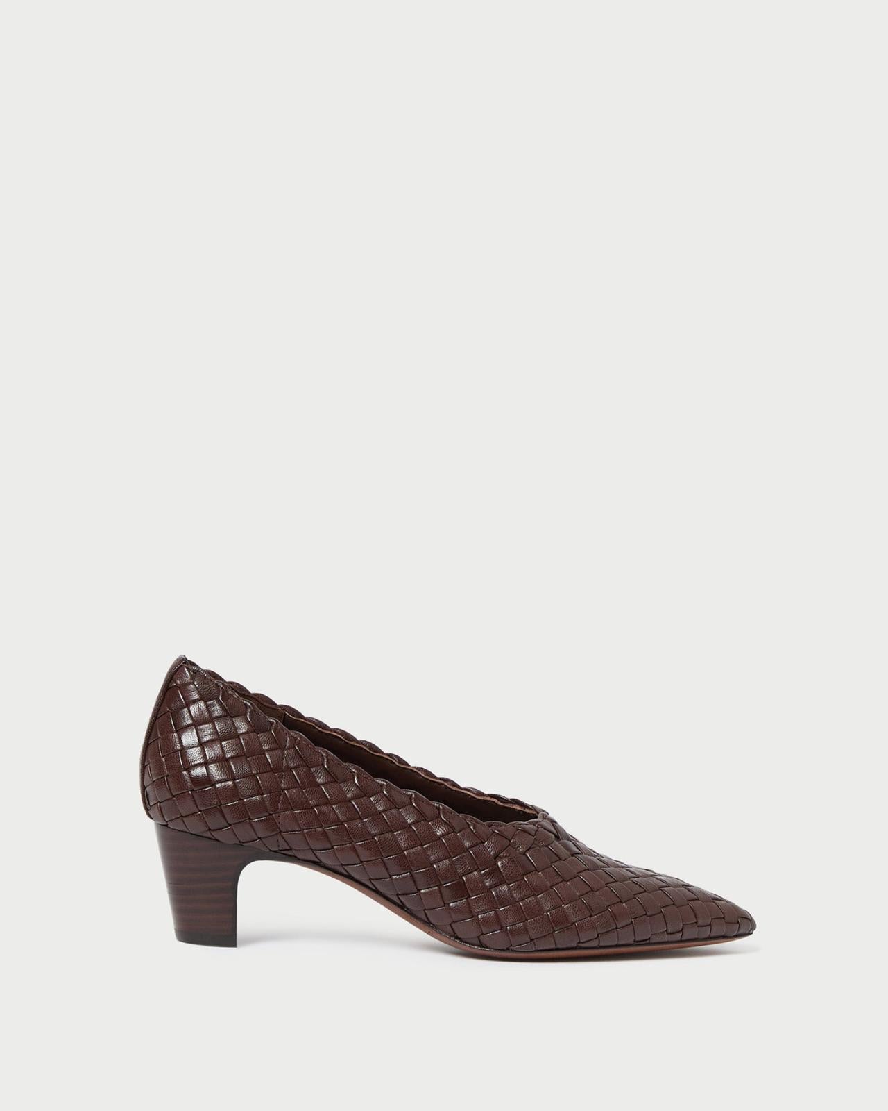 Loeffler Randall Maeve Espresso Woven Low Pump | Women Pumps &amp; Mules