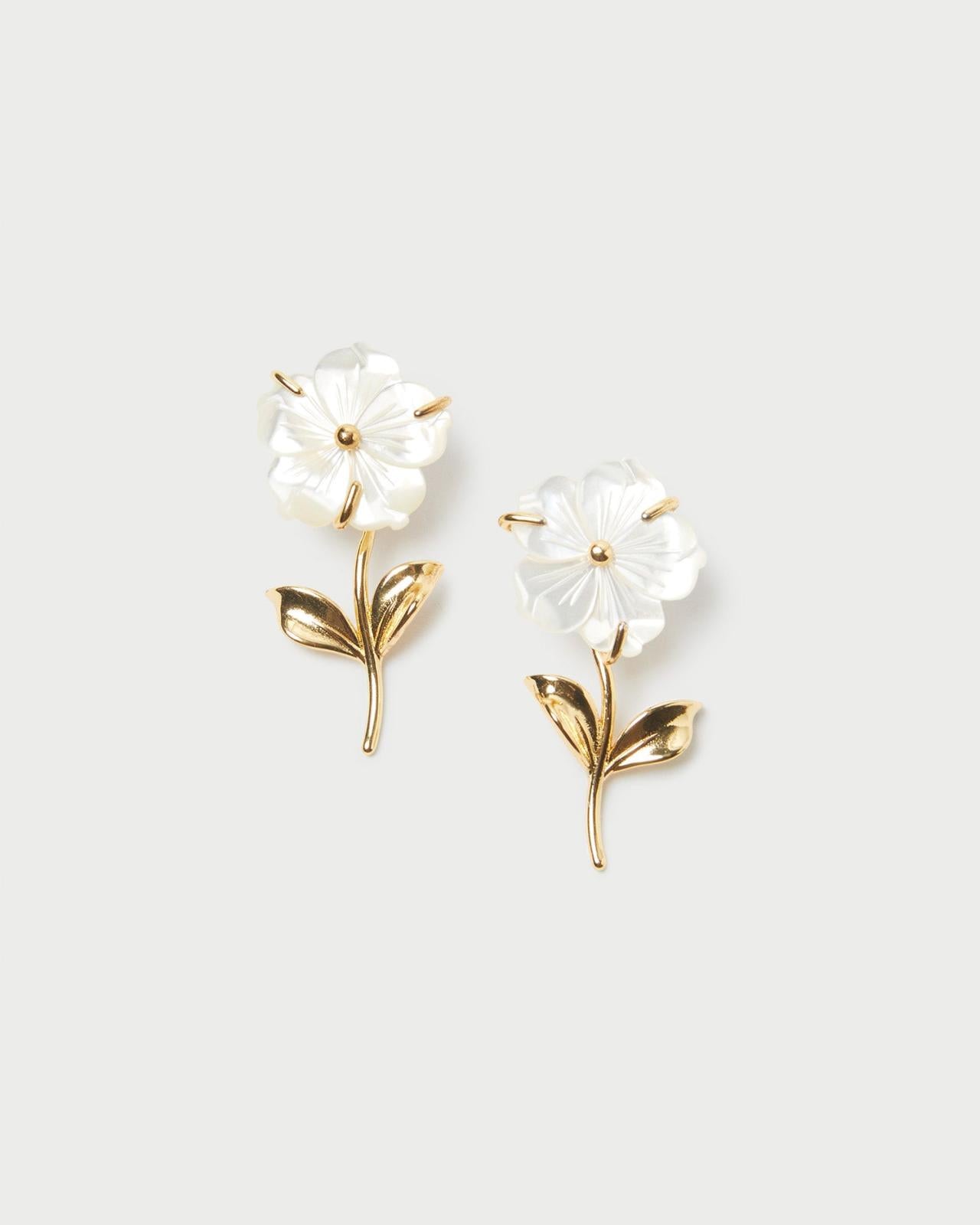 Loeffler Randall Mai Gold/Pearl Flower Earrings L Jewelry L Accessories | Women Jewelry