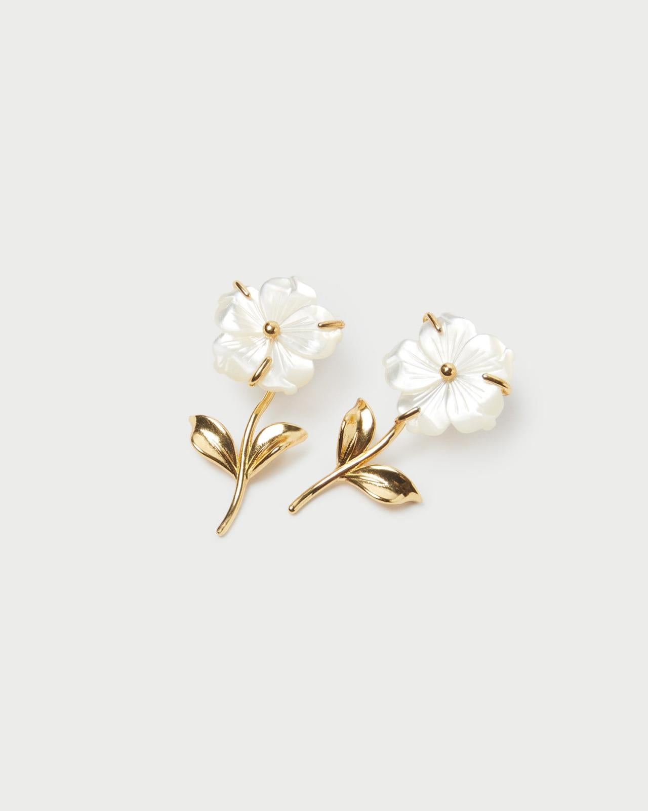 Loeffler Randall Mai Gold/Pearl Flower Earrings L Jewelry L Accessories | Women Jewelry