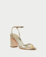 Loeffler Randall Malia Champagne Curved-Heel Sandal L Heeled Sandals L Footwear | Women Heeled Sandals