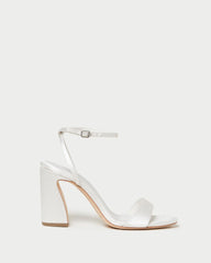 Loeffler Randall Malia Cream Curved-Heel Sandal L Heeled Sandals L Footwear | Women Heeled Sandals